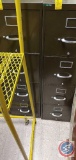 (2) 4 Drawer metal file cabinet
