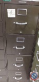 (2) 4 Drawer metal file cabinet and 7 drawer draft cabinet
