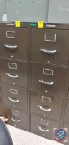 (2) 4 Drawer metal file cabinet