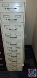 10 Drawer White... Metal Commercial Filing Cabinet.