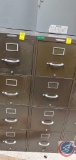 (2) 4 Drawer metal file cabinet