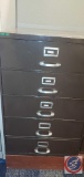 5 Drawer Metal Commercial Filing Cabinet.