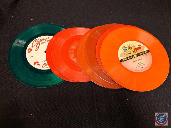 (7) red vinyl and 1 green vinyl