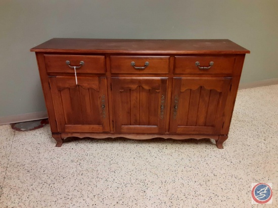 Nichols & Stone Co Wood Buffet with 3 drawers, 3 doors. Approx measurements are 68 x 20 x 38.