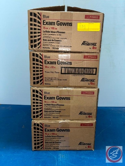 Blue Exam Gowns 76cm x 106cm 50/box Total 4 Box