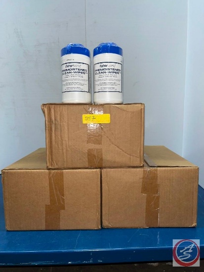 FISHERBRAND PREMOISTENED CLEAN WIPES 100/bottle 12bottles/box Total 3 boxes