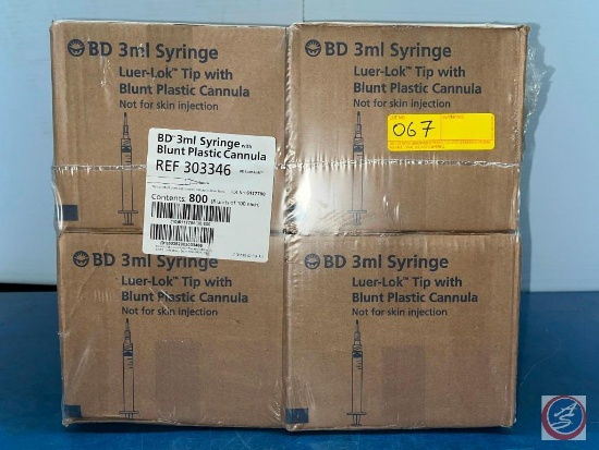 BD 3ml syringe Blunt Plastic Cannula 8 Units Of 100 Each