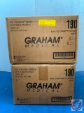 GRAHAM MEDICAL PODIATRY TOWELS 3ply BLUE FOOTPRINT 500pcs/box Total 2 box
