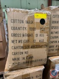 Black cotton mask Qty 1000/box 6 boxes 6000 pcs