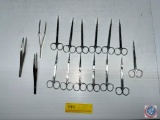 Surgical forceps & Scissors New Qty 16 13 Scissors 3 forceps