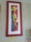 Red Framed Picture approx measurement: 28 x 12, Framed and signed Picture 2/100 E.Lanoue Approx