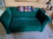 Green...Love Seat approx measurement are: 65 W X 35 D X 30 H, Quilt.