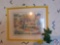 Framed Picture with Bench and Flowers approx measurements are 21 x 17,...