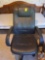 Black office Chair, Office Supplies, Wood Desk with 5 compartments one door and one drawer approx