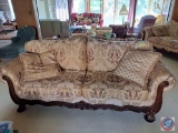 Antique Couch approx measurements are: 82 W X 39 D X 36 H, Antique Chaise Approx measurements are: