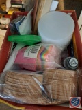 Box with assorted Crafts, Labels, paper, bags, etc....see pictures for items.