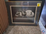 Framed Picture of Sensuous approx measurements are 31 X 26....