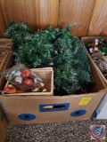 Boxes of Christmas Decor.