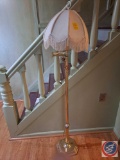 Floor Lamp with Shade that has Fringes on it, approx measurement is 63 H,...