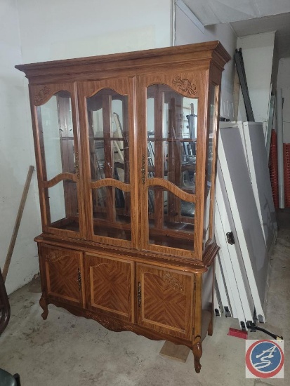Living room hutch, 77" tall Base is 32" tall Broy Hill Furniture co.