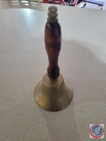 Brass bell with wooden handle (vintage)
