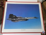 USA Military Aircraft pictures framed in metal frames. X's the money