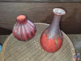 Stone vases red