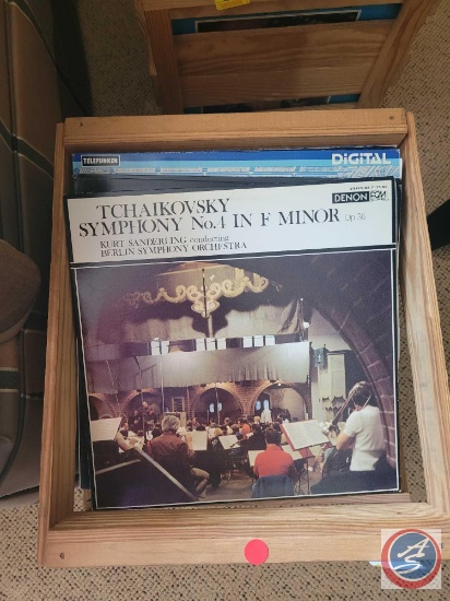 (2) Wood Crates of assorted 33 1/3rpm classical Vinyl Records.