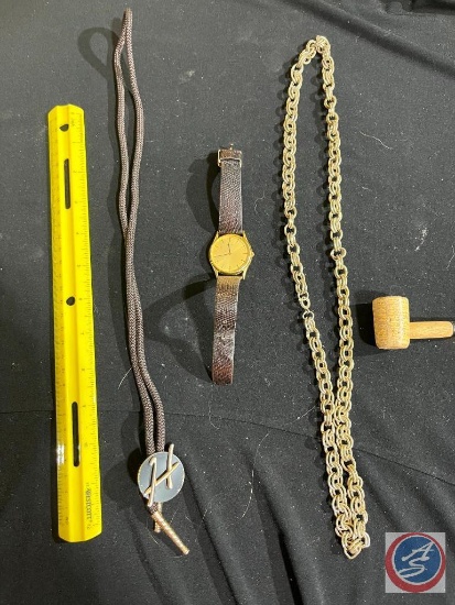 vintage watch and necklace