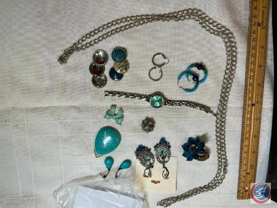 Turquoise...earrings and pendant, vintage earrings