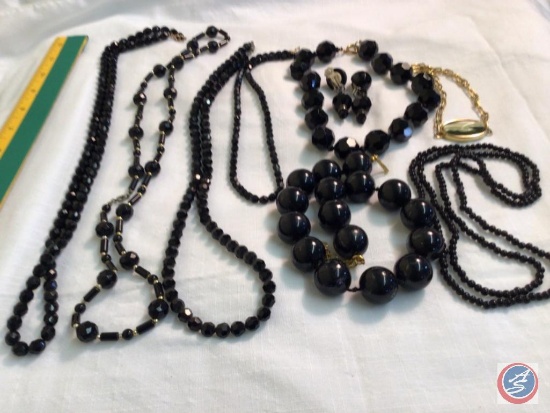 Luscious black beaded necklaces