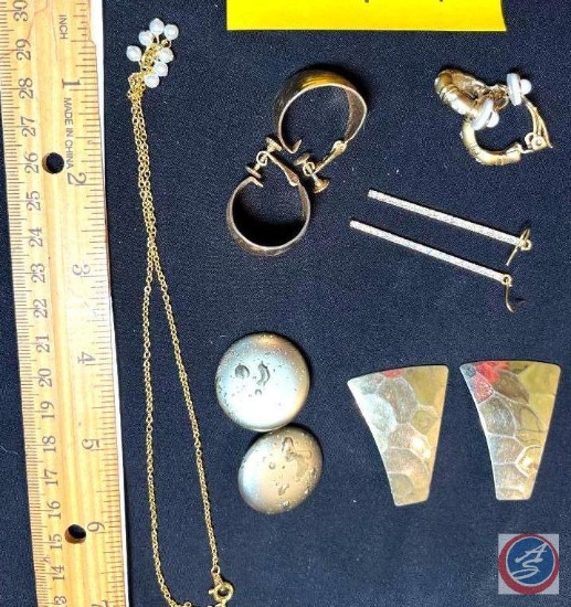 metallic earrings