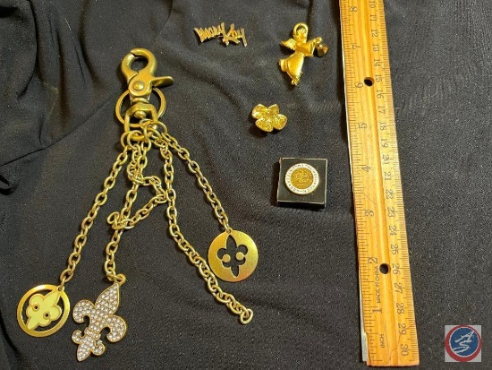 Vintage Key chain and Tie pin