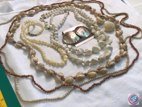 Sea shell necklace and earrings