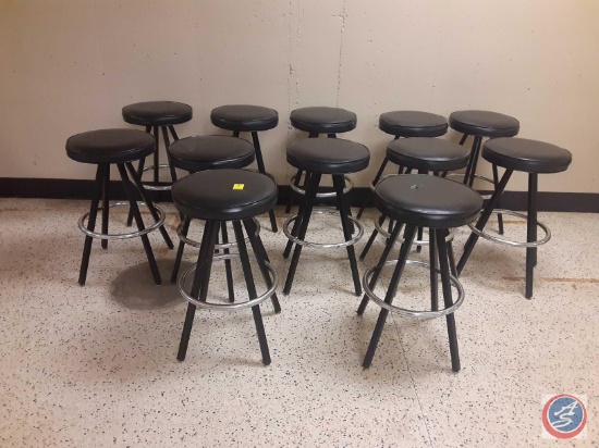 (12) black stools measurements are 16x29 some may have damage.