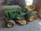 (1) 110 John Deere riding lawn mower in running condition, Hood replaced with 112 part.......Item no