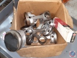 One set of pistons and rods with pushrods