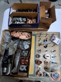Assorted Washers, box of assorted automotive parts.