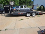 Trailer with wench and newer tires- 40miles on tires...measurements of the trailer are 22 feet long/