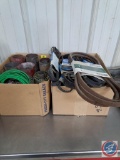 Assorted Exhaust Pipe Mufflers, Assorted Belts.