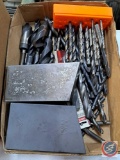 Assorted Drill bits , in metal cases, Plastic holder.