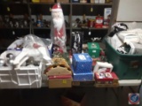 Christmas tree lights and various Xmas items