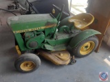 (1) 110 John Deere riding lawn mower in running condition, Hood replaced with 112 part.......Item no