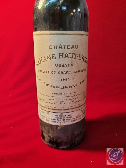 Chateau Bahans Haut-Brion Graves Red Bordeaux 1980 Kept at 52 degrees for over 20 years