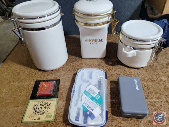 Canisters & sewing kit