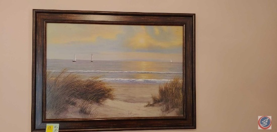 Framed Beach Picture.