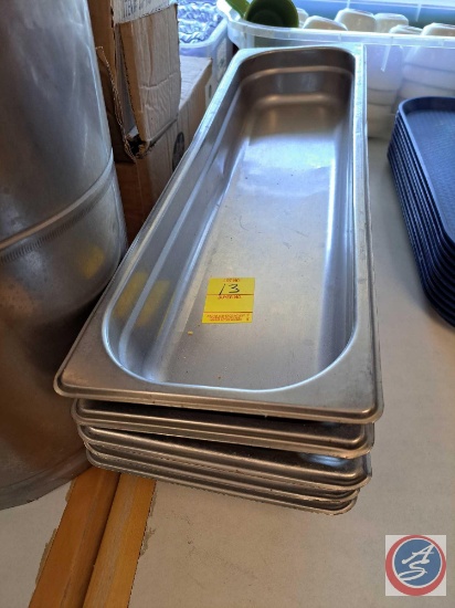 5 Stainless steel steam table pans