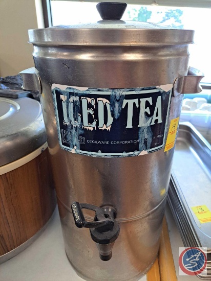 Stainless steel iced tea dispenser