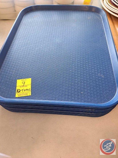 Approx 10 plastic serving trays
