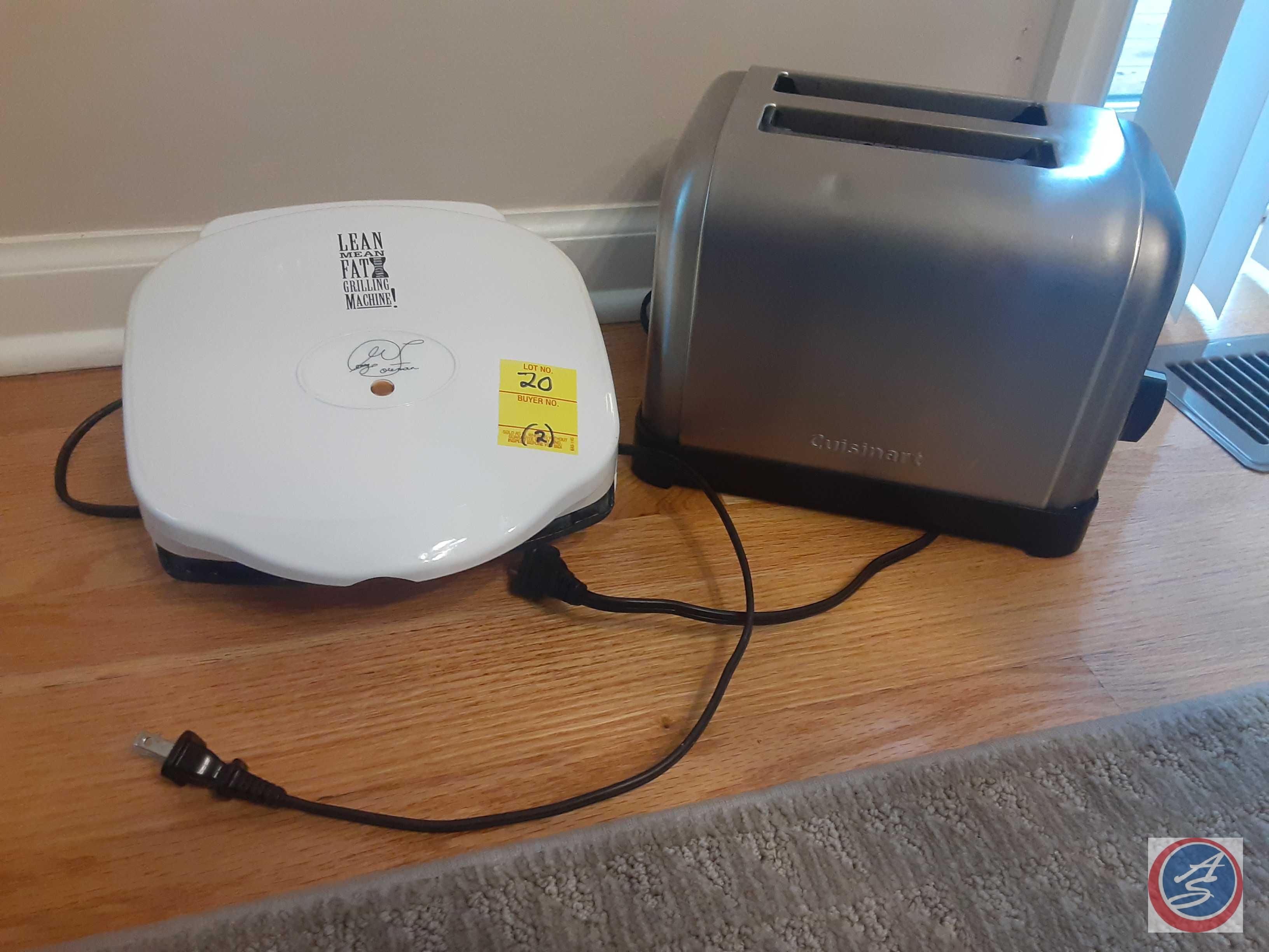 George Foreman grill Cuisinart two piece toaster. Proxibid